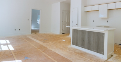 Îlot central de cuisine installé